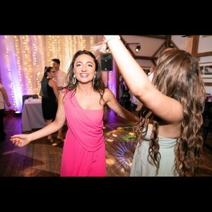 Fuchsia One-Shoulder High-Low Dress